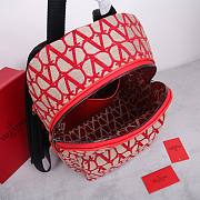 	 Valentino Garavani La Troisieme Toile lconographe Backpack Red 30x40x23cm - 2