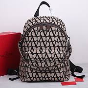 	 Valentino Garavani La Troisieme Toile lconographe Backpack Brown 30x40x23cm - 1