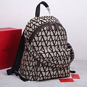 	 Valentino Garavani La Troisieme Toile lconographe Backpack Brown 30x40x23cm - 3