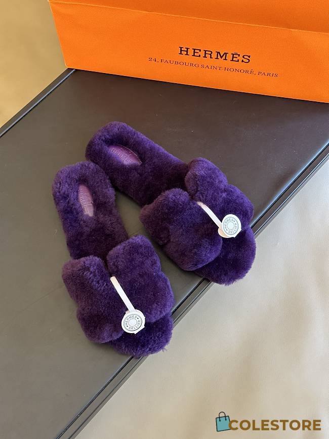 Hermes Oran Sandal Violet Foncé - 1
