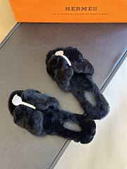 	 Hermes Oran Sandal Black - 3