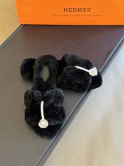 	 Hermes Oran Sandal Black - 2