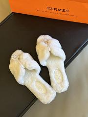 	 Hermes Oran Sandal White Size 35-41 - 3