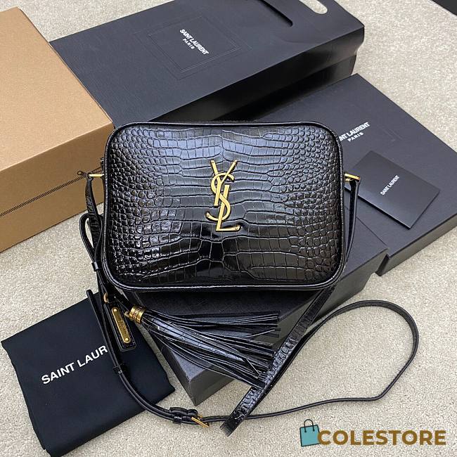 YSL Lou Camera Bag In Crocodile Size 19x11x5cm - 1