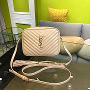 YSL Lou Camera Bag In Beige Szie 23x16x6cm - 1