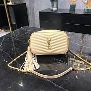  YSL Lou Camera Bag In Beige Szie 19x11x5cm - 1