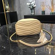  YSL Lou Camera Bag In Beige Szie 19x11x5cm - 4