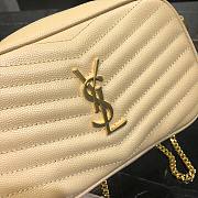  YSL Lou Camera Bag In Beige Szie 19x11x5cm - 2
