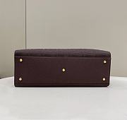 Fendi Peekaboo x Tote Hand Bag Dark Brown Size 41X29X14cm - 4