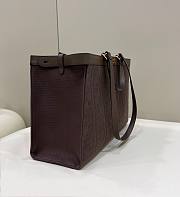 Fendi Peekaboo x Tote Hand Bag Dark Brown Size 41X29X14cm - 3