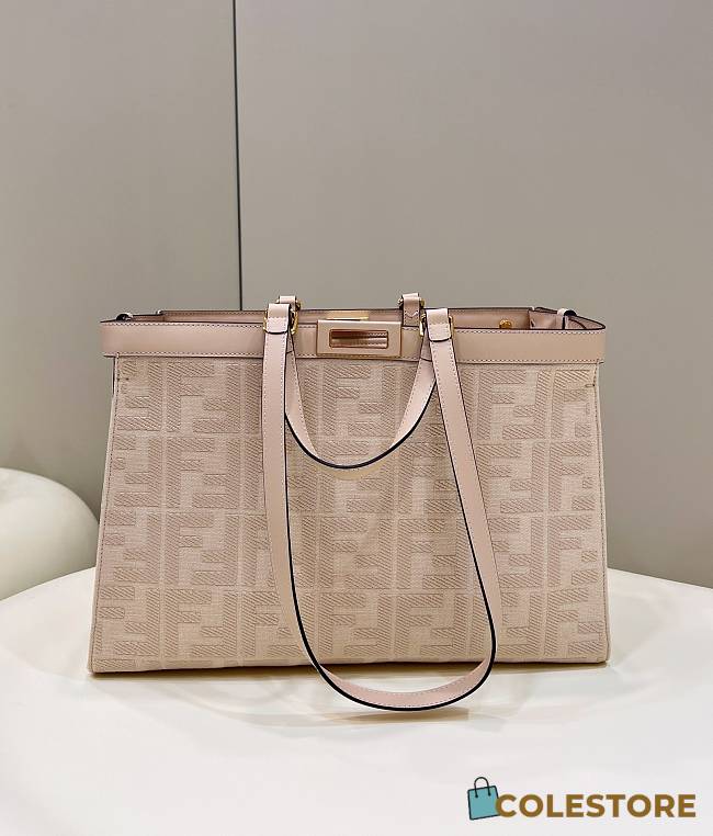 Fendi Peekaboo x Tote Hand Bag Pink Size 41×16×28cm - 1