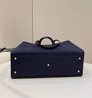 	 Fendi Peekaboo x Tote Hand Bag Blue Size 41×16×28cm - 5