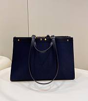 	 Fendi Peekaboo x Tote Hand Bag Blue Size 41×16×28cm - 4