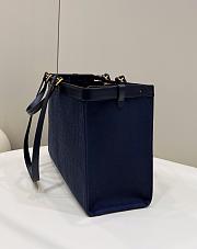 	 Fendi Peekaboo x Tote Hand Bag Blue Size 41×16×28cm - 2