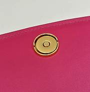 	 Fendi C’mon Small Pink FF Jacquard Fabric Bag 21x6.5x15cm - 5