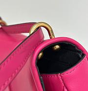 	 Fendi C’mon Small Pink FF Jacquard Fabric Bag 21x6.5x15cm - 4