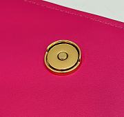	 Fendi C’mon Medium Pink FF Jacquard Fabric Bag 25x7x20cm - 5