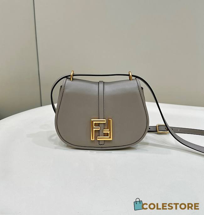 Fendi C’mon Small Grey FF Jacquard Fabric Bag 21x6.5x15cm - 1
