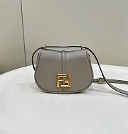 Fendi C’mon Small Grey FF Jacquard Fabric Bag 21x6.5x15cm - 1
