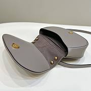 Fendi C’mon Small Grey FF Jacquard Fabric Bag 21x6.5x15cm - 3