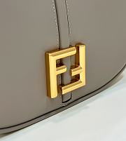 	 Fendi C’mon Medium Grey FF Jacquard Fabric Bag 25x7x20cm - 2