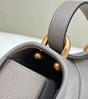 	 Fendi C’mon Medium Grey FF Jacquard Fabric Bag 25x7x20cm - 3
