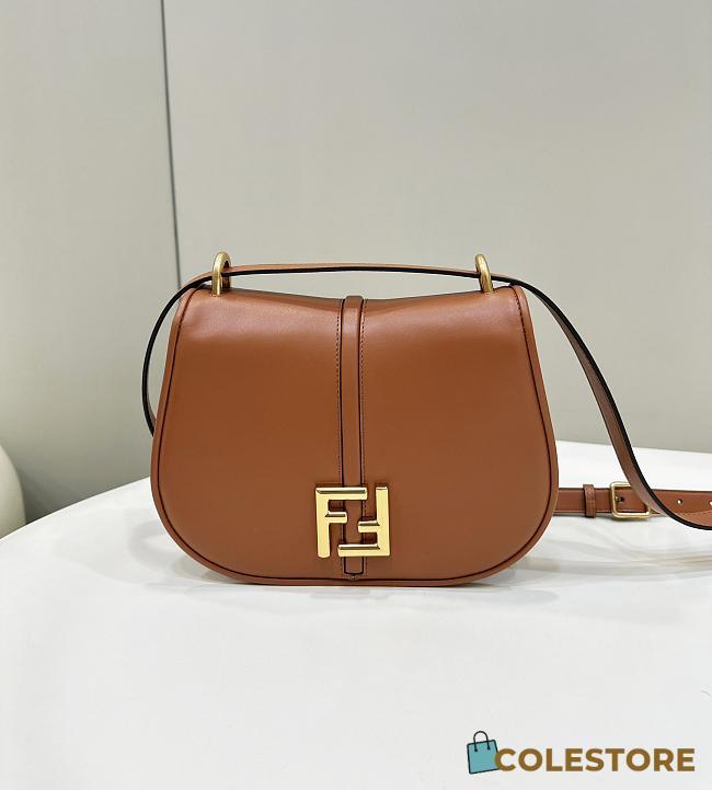 	 Fendi C’mon Small FF Jacquard Fabric Bag 25x7x20cm - 1