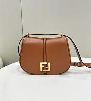 	 Fendi C’mon Small FF Jacquard Fabric Bag 25x7x20cm - 1