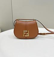 	 Fendi C’mon Small FF Jacquard Fabric Bag 21x6.5x15cm - 1