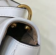 	 Fendi C’mon Small White FF Jacquard Fabric Bag 21x6.5x15cm - 3