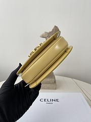 Celine Mini Besace Triomphe On Chain With Strap In Yellow 15.5x11.5x5cm - 5