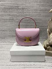  Celine Mini Besace Triomphe On Chain With Strap In Pink 15.5x11.5x5cm - 1