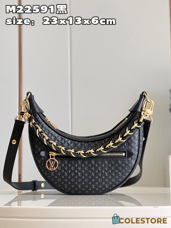 Louis Vuitton Loop Baguette Bag Black Size 23x13x6cm - 1
