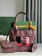 	 Goyard Anjou Mini Bag Dark Red  20x10x10cm - 1