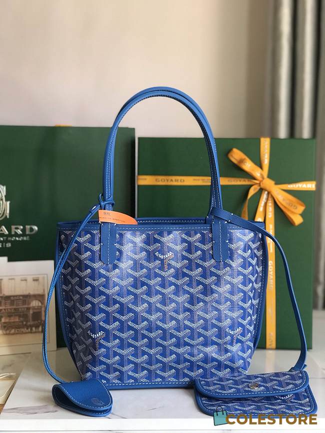 	 Goyard Anjou Mini Bag Blue 20x10x10cm - 1
