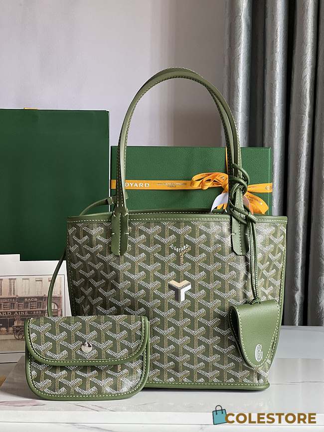 	 Goyard Anjou Mini Bag Green 20x10x10cm - 1