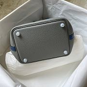 	 Hermes Picotin 18 Bag In Blue Silver Buckle - 3