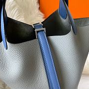 	 Hermes Picotin 18 Bag In Blue Silver Buckle - 2