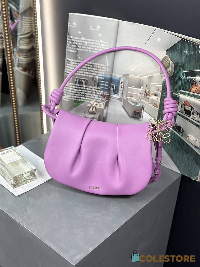 Loewe Paseo Satchel Violet Size 25-17-8cm  - 1