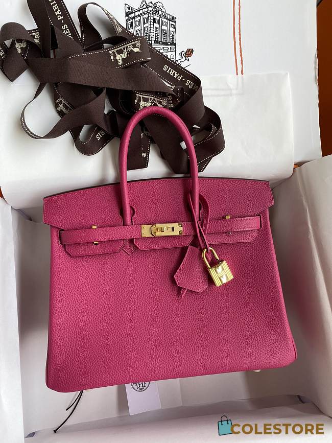  Hermes Birkin Togo Leather Dark Pink 30cm - 1