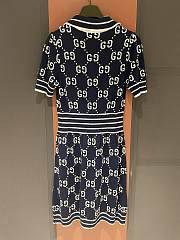 Gucci Polo Dress With GG Damier Pattern In Jacquard - 3