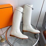 	 Hermes Jumping Boots White - 5