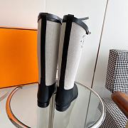 	 Hermes Jumping Boots White/Black - 5
