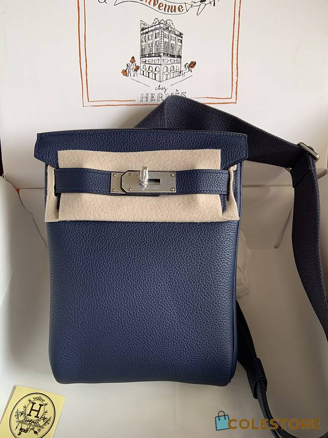 	 Hermes Hac A Dos PM Backpack Blue Size 27cm - 1