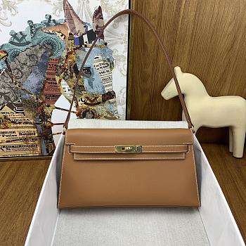 Hermes Kelly Elan Brown Size 27x15x4cm