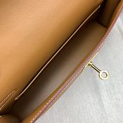 Hermes Kelly Elan Brown Size 27x15x4cm - 5
