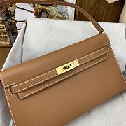 Hermes Kelly Elan Brown Size 27x15x4cm - 4