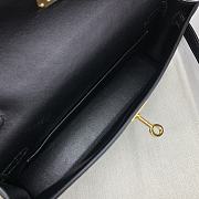  Hermes Kelly Elan Black Golden Buckle Size 27x15x4cm - 3