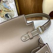 	 Hermes Kelly Elan Grey Golden Buckle Size 27x15x4cm - 4