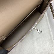 	 Hermes Kelly Elan Grey Silver Buckle Size 27x15x4cm - 3